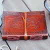 carnet-cuir-marron-dragon Carnet en cuir dragon