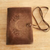 Journal thérapie en cuir (soleil-lune)